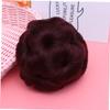 balacoo 3pcs Flower Design Synthetic Hair Updo Clip Jaw Clip for Women Hair Bun Fixator for Elegant Styles for Special Occasions Wine view 2