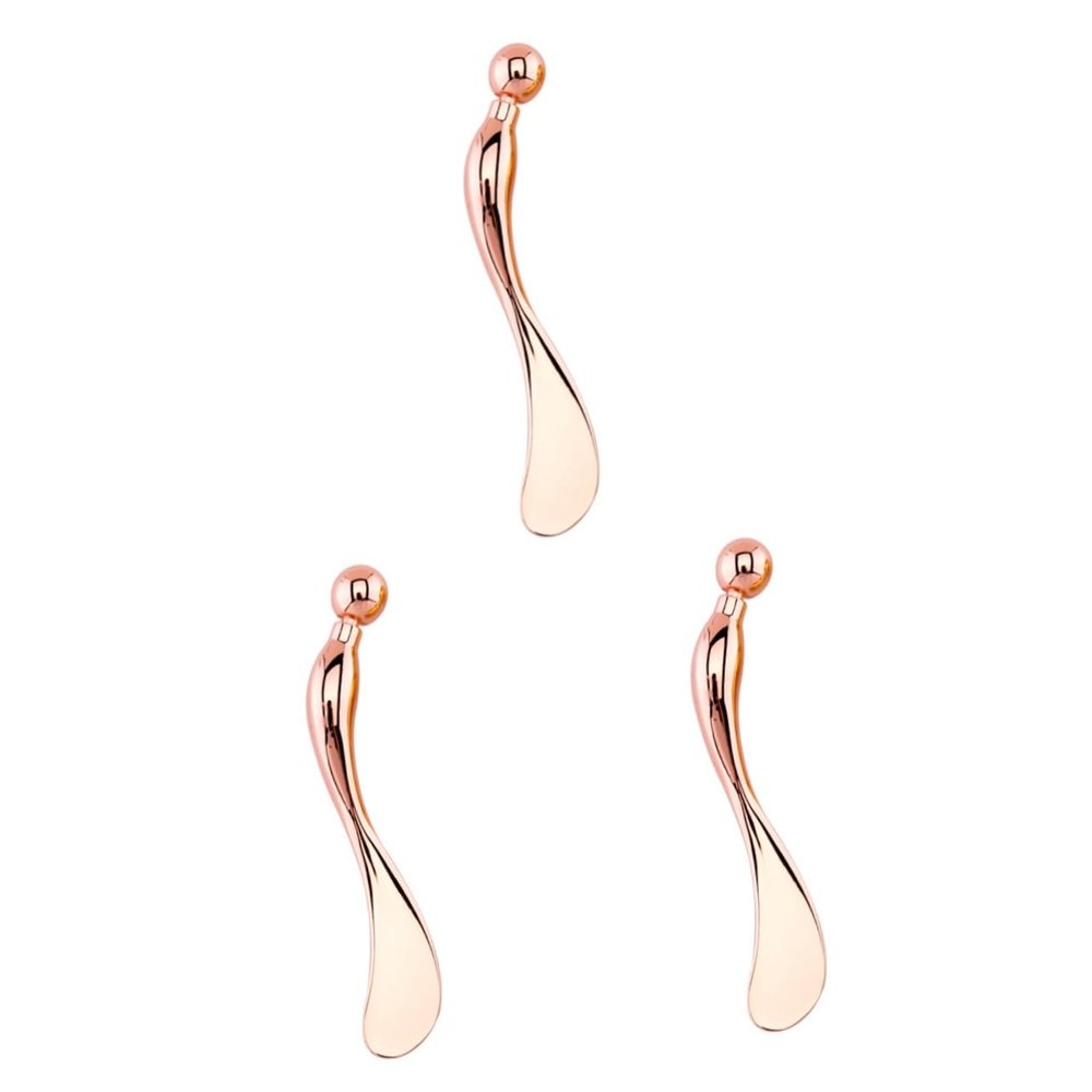 balacoo 3pcs Instant Eye Bag Removal Zinc Alloy Eye Spoon Massager Facial Skincare Tool Promote Blood Circulation