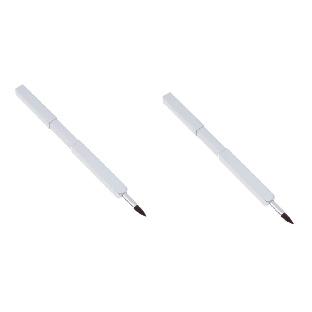 Balacoo 2pcs Cosmetics Lip Brush Makeup Tool Kit Lipstick Applicator Makeup Brush Lipstick Brush Applicator Lip Applicators Lip Brush Applicator Lip Gloss Brush Portable Travel White, 9.3*1cm