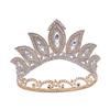 balacoo 1pc Round Crown Hair Accessory Rhinestone Inlay for Brides Elegant Design for Weddings Parties and Special Occasions view 1