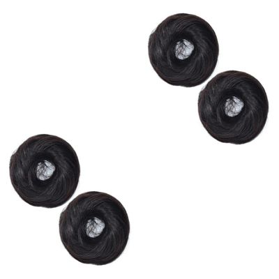 Ipetboom 4pcs Hair Bun Extension Scrunchies Hair Modelling Tool for Messy Buns Natural Chignon for Parties Weddings Daily Wear