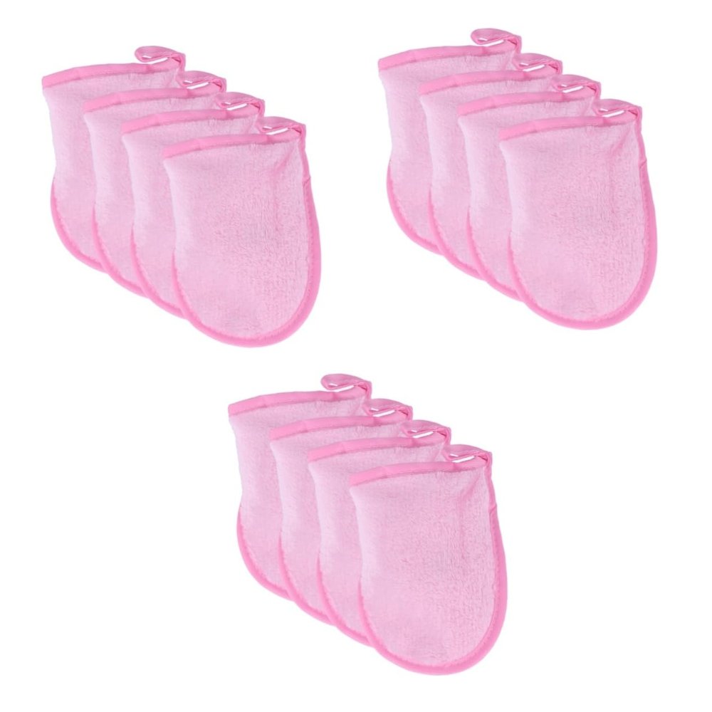 balacoo 12pcs Soft Facial Cleaning Gloves Makeup Removal Puff Exfoliating Gloves Reusable Face Pads