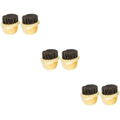 balacoo 6pcs Portable Beard Brush Multi-use Bristle Beard Comb for Men Hair Removal Tool for Neck and Face Ergonomic Handle for Comfortable Grip for Barbers and Home Use