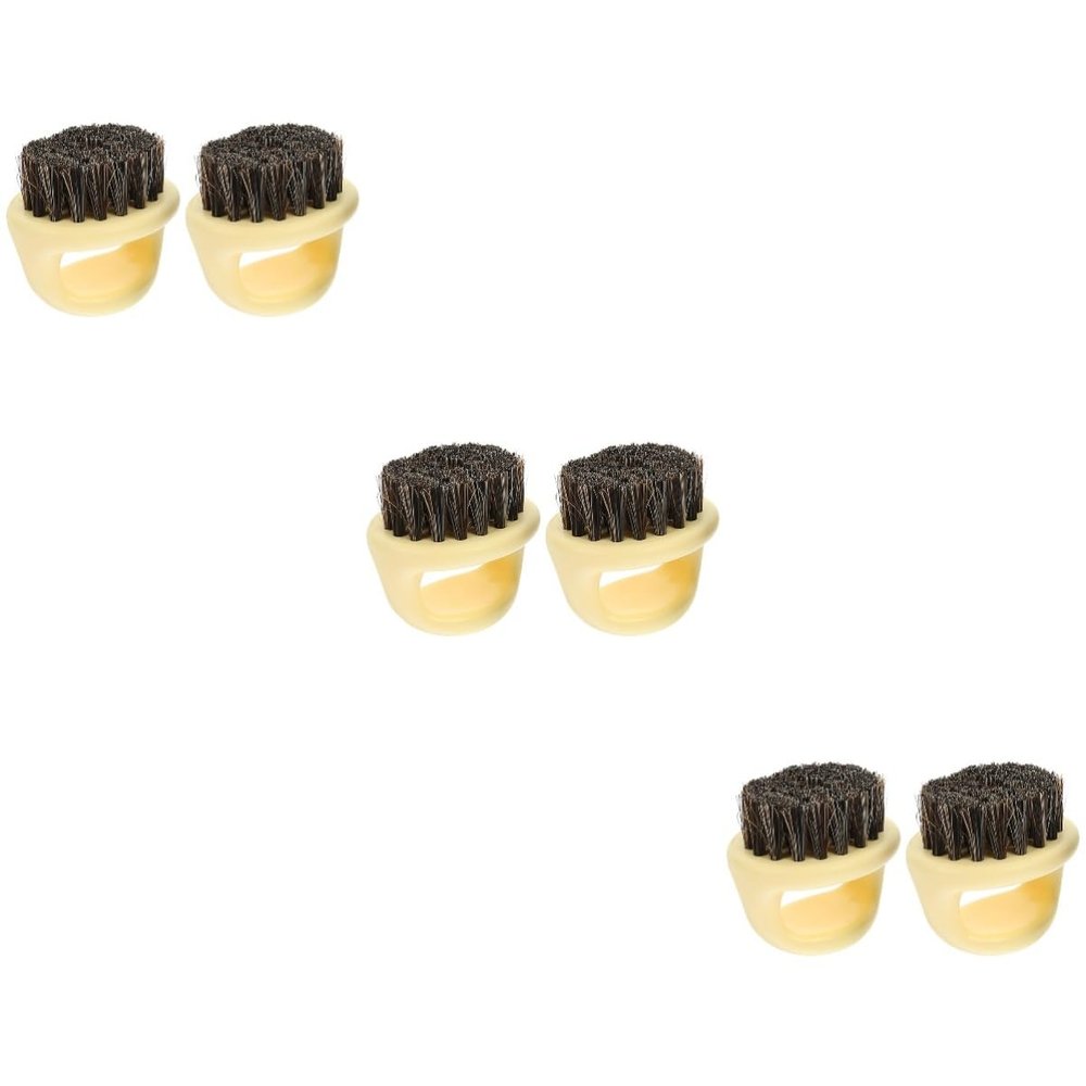 balacoo 6pcs Portable Beard Brush Multi-use Bristle Beard Comb for Men Hair Removal Tool for Neck and Face Ergonomic Handle for Comfortable Grip for Barbers and Home Use