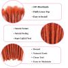 0.6cm Ginger Loc Extensions Human Hair 8 Inch 30 Strands Thickness 100% Full Handmade Permanent Dreadlock Extensions Human Hair for Women/Men/Kids Can Be Dyed Bleached Curled (350#) view 3