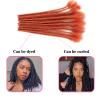 0.6cm Ginger Loc Extensions Human Hair 8 Inch 30 Strands Thickness 100% Full Handmade Permanent Dreadlock Extensions Human Hair for Women/Men/Kids Can Be Dyed Bleached Curled (350#) view 4