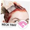 Healeved 2pcs Professional Hair Neck Tray Hairdressing Perming Tray for Salon Use Multi-Functional Design for Hair Washing Coloring and Cutting Easy to Use and Clean Grooved Support view 2