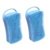 Angoily 2pcs Body Scrub Brush for Shower Silicone Bathing Brush Double-Sided Bath Exfoliating Scrubber Comfortable Handle view 1