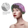 almond blossom Print Shower Cap, Bath Shower Caps for Women Long Hair, Double Layer Waterproof Bathing Shower Hat view 4