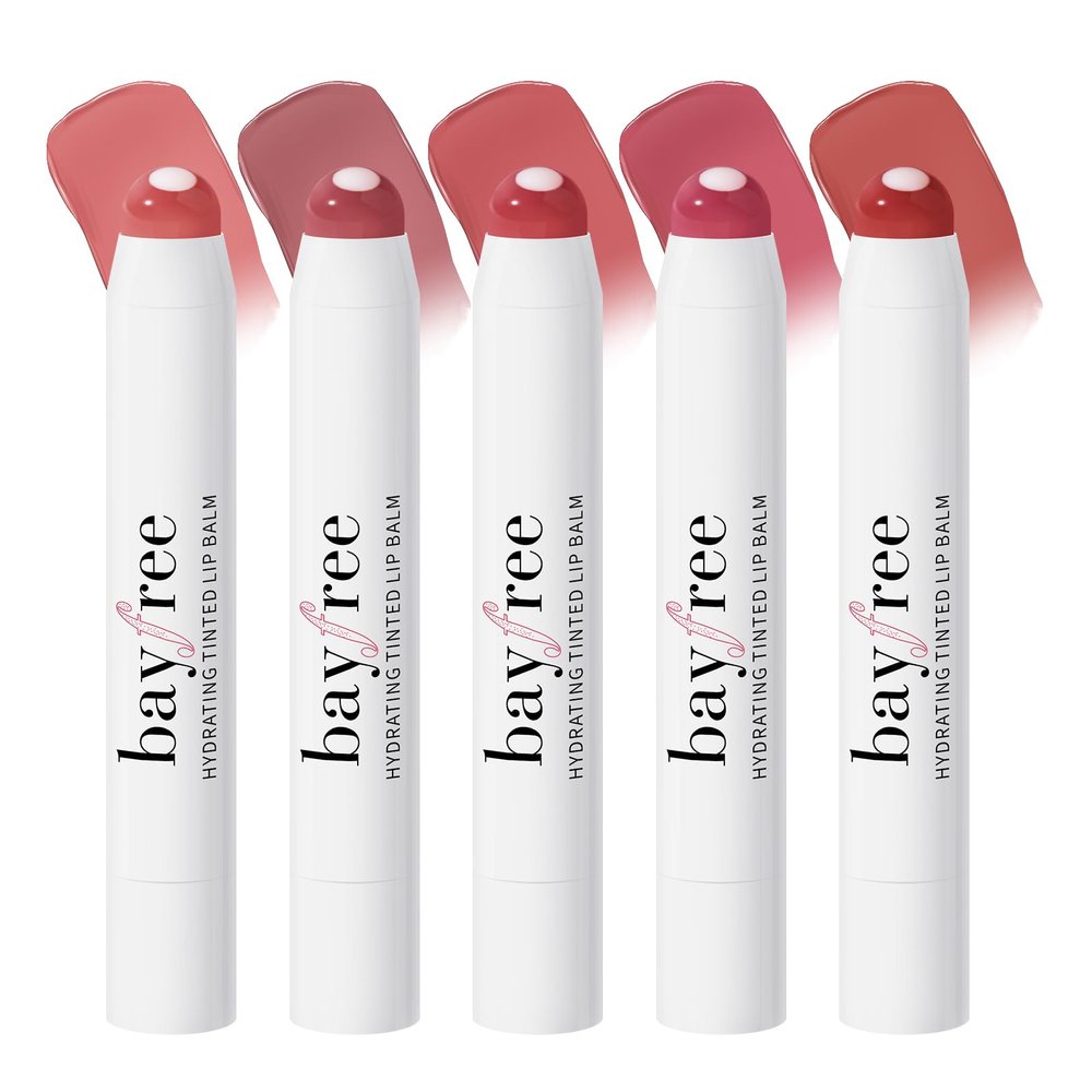 bayfree Tinted Lip Balm Plumper, Glossy, Pump Lips, Lightweight, Moisturize & Tint with Jojoba Seed Oil, Vegan Lipbalm Lip Care, Garden