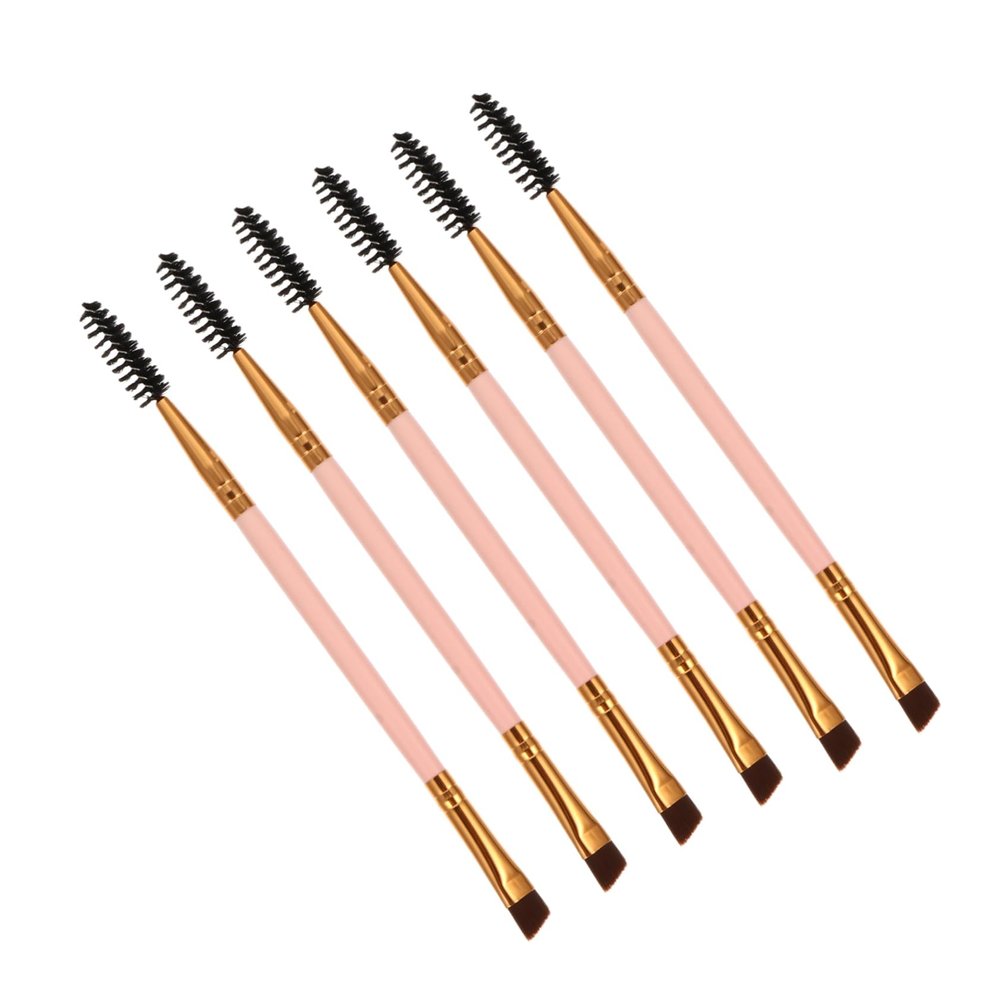 Angoily 6pcs Double-ended Eyebrow and Spoolie Brush for Makeup Application Versatile Angled Brow Brush for Eyelashes and Eyebrows for Makeup Enthusiasts