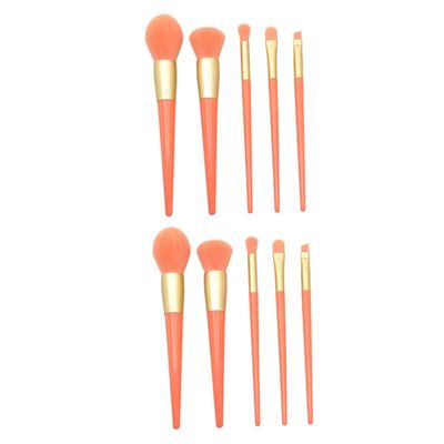 minkissy 10pcs Portable Cosmetic Cone Shape Plastic Handle Makeup Tools Set Makeup Kit for Women Brush Set Beauty for Travel