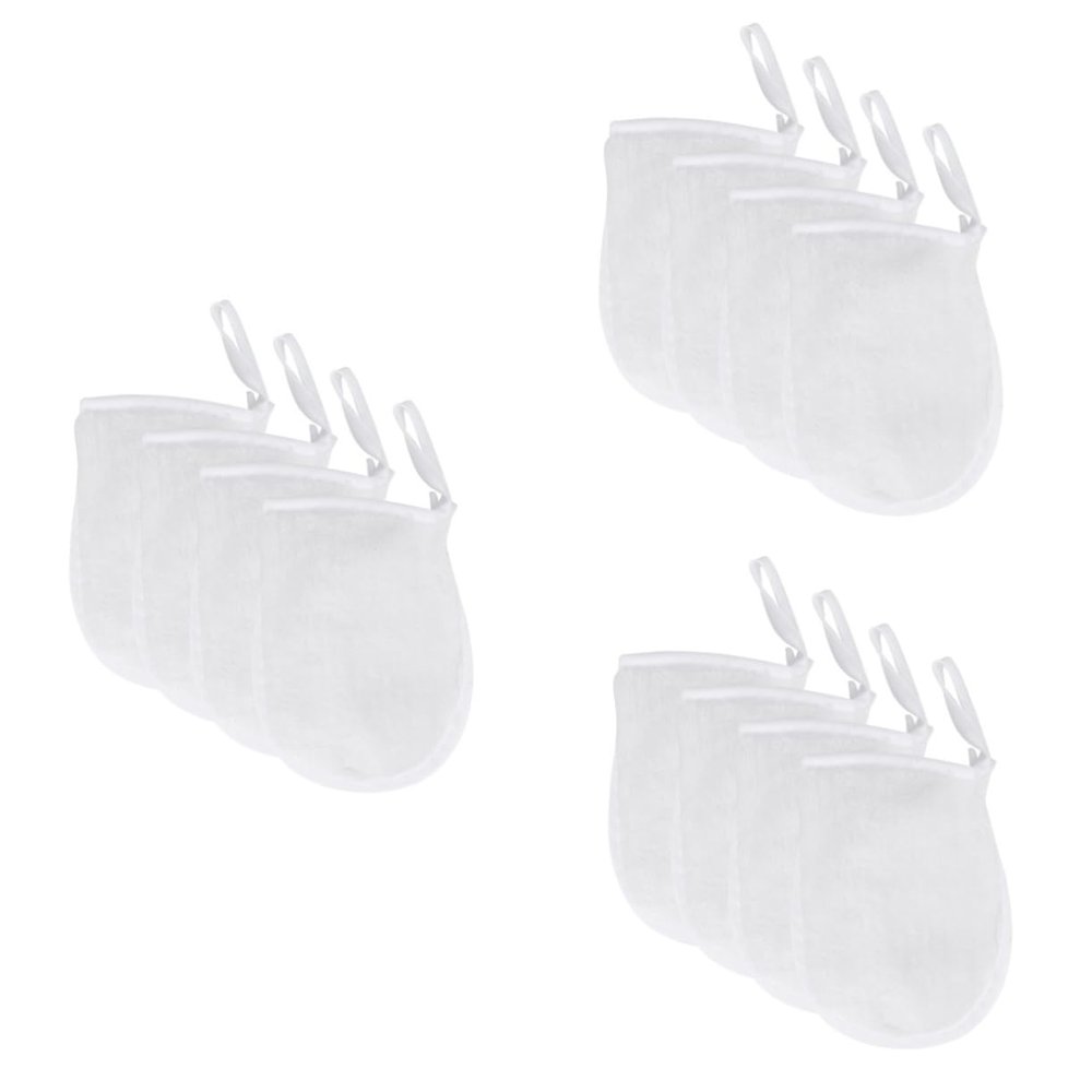 minkissy 12pcs Facial Cleaning Gloves Makeup Removal Puff Skincare Tools Moisturizing Gloves Soft Washable