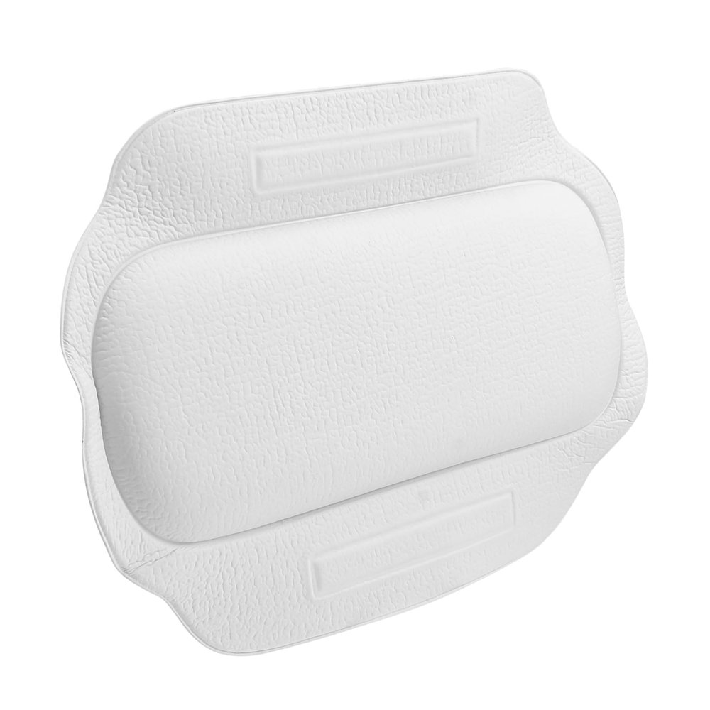 Anneome Bathtub Pillow Absorbent Bath Mat Wedge Pillow Non-Slip Bath Pillow Suction Cup Bath Pillow Piggy Bank for Adults Tub Neck and Back Headrest White PVC Absorb Water