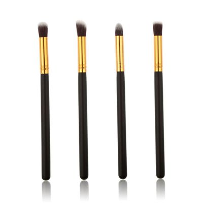 Housoutil 4pcs Eyeshadow Makeup Brush Set Soft Horse Hair Blending Tool for Eye Lip Blush and Foundation Portable for Travel