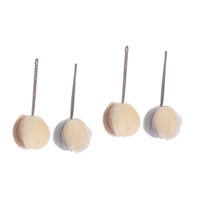 Angoily 4pcs Shower Poufs Bath Foaming Bubble for Gentle Exfoliation Safe Materials for Skin Cleansing Elegant Design for Men and Women Bathroom Accessories