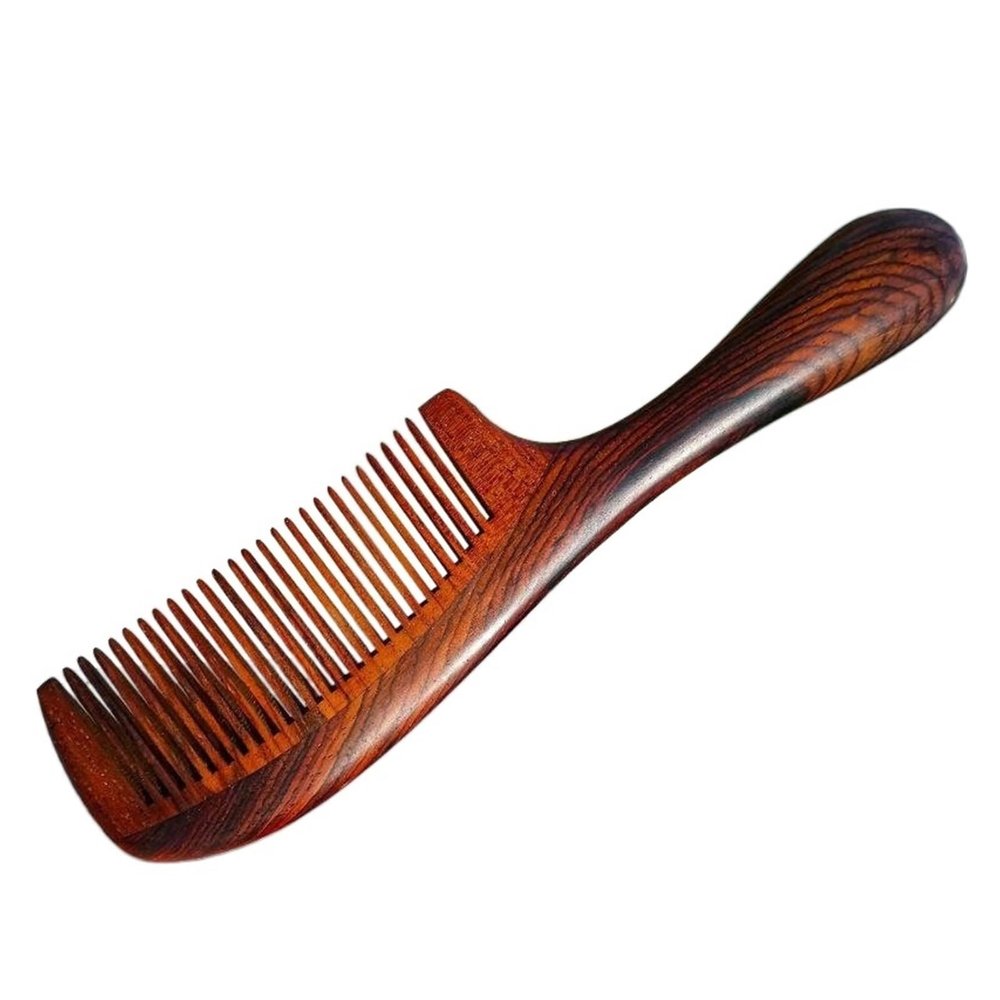 TERPON Wooden Comb Natural Sandalwood Super Narrow Tooth Wood Massage Combs No Static Beard Comb Hair Styling Wooden Hair Combs (Color : B, Size : 1)