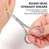 FEITA Small Nose Hair Scissors, Round Tip Design - Men's Grooming Scissors for Facial Safety, Beauty Use for Woman, Makeup, Eyebrow, Lashes, Mustache view 2