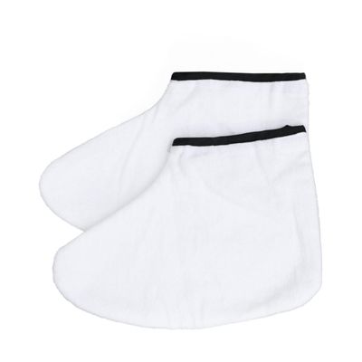 Housoutil 1pair Wax Cover Thin Moisturizing Foot Strap for Heat Therapy White Insulated Cotton for Spa and Home Use Moisture Absorption Paraffin Wax
