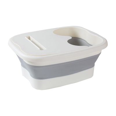 difas Foot Soaking Basin, Foldable Pedicure Feet Tub, Portable Leakproof Pedicure Soak Tub, Stress Relief Foot Bath with Massage Roller, Multi Purpose Feet Soak Tubs for Car Homes and Outdoor