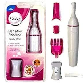 5 in 1 Sweet Sveet Trimmer for Face, Underarms and Bikini line,Painless Eyebrow Epilator, Face, Underarms Hair Remover for Women, Legs-Hands Hair Remover Machine, Multicolor, Standard