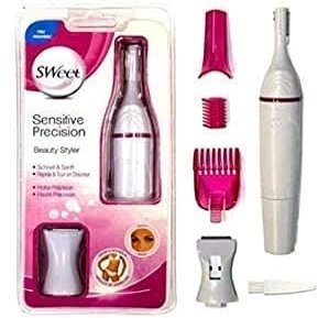 5 in 1 Sweet Sveet Trimmer for Face, Underarms and Bikini line,Painless Eyebrow Epilator, Face, Underarms Hair Remover for Women, Legs-Hands Hair Remover Machine, Multicolor, Standard