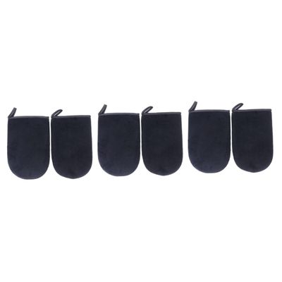 FOMIYES 6pcs Self Tanning Applicator Mitts Soft Lint Tanning Gloves for Effortless Application Black for Coverage