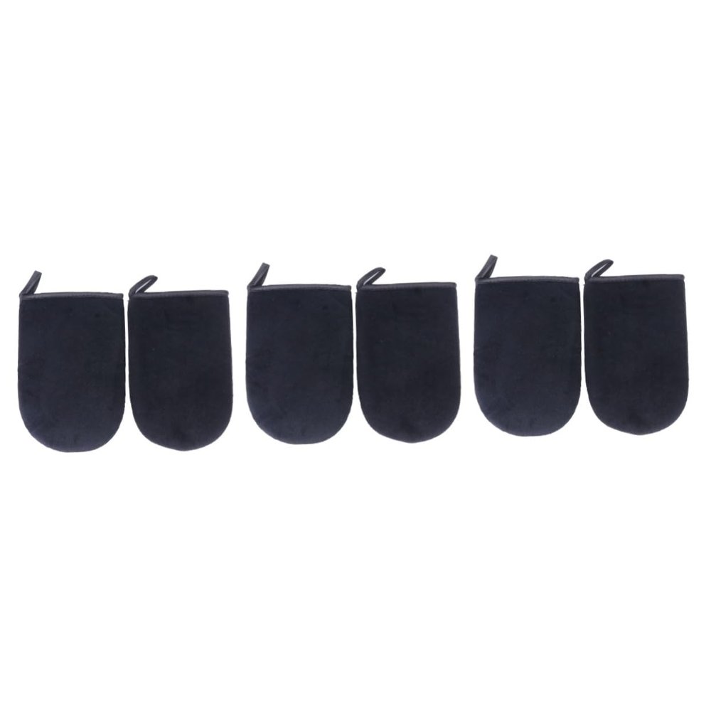 FOMIYES 6pcs Self Tanning Applicator Mitts Soft Lint Tanning Gloves for Effortless Application Black for Coverage