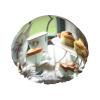 Afternoon Tea Print Shower Cap, Bath Shower Caps for Women Long Hair, Double Layer Waterproof Bathing Shower Hat view 1