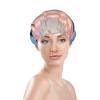 Airplane in The Evening Lights Print Shower Cap, Bath Shower Caps for Women Long Hair, Double Layer Waterproof Bathing Shower Hat view 3