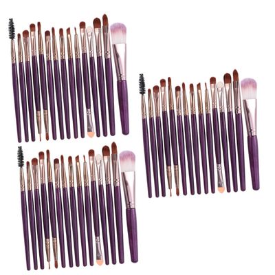 Angoily 45pcs Professional Makeup Brush Set Plastic Handles Nylon Bristles Daily Professional Cosmetic Tool Kit for Women Valentine's Day Handle