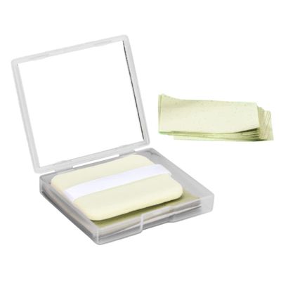 Ipetboom Blotting Sheets with Mirror and Puff for Oily Skin Absorbing Paper for Face Compact and Portable Facial Wipes for Men and Women Control Shine and Minimize Pores