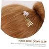 Angoily 4pcs Pearl Hair Comb Hair Clip Comb Scalp Massager Massage Deform Break Resistance view 4