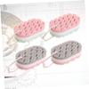 Angoily 8pcs Body Exfoliator Scrub Sponge Towel Positivte Exfoliating Tool Bathing Sponge Back Scrubber for Skin Types Random Color view 2
