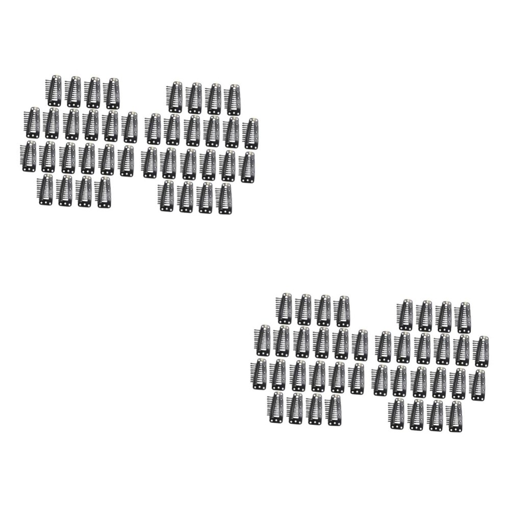 Angoily 200pcs Lovely Cartoon Hair Clips Gear Wig Clips for Hair Extensions Black Elegant for Parties Quick Styling and Comfortable Fit