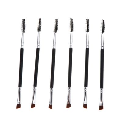 Angoily 6pcs Dual-ended Eyebrow Brushes Angled Spoolie Applicators for Makeup Durable Synthetic Fibers Birthday Makeup Lovers