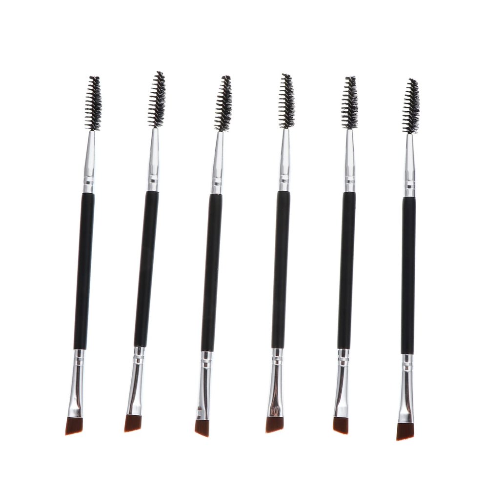Angoily 6pcs Dual-ended Eyebrow Brushes Angled Spoolie Applicators for Makeup Durable Synthetic Fibers Birthday Makeup Lovers