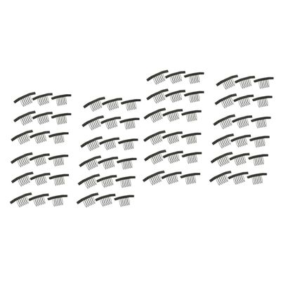 Angoily 72pcs Steel Tooth Wig Comb for Lace Caps Secure Wig Clips for Easy Application and Comfort for Styling
