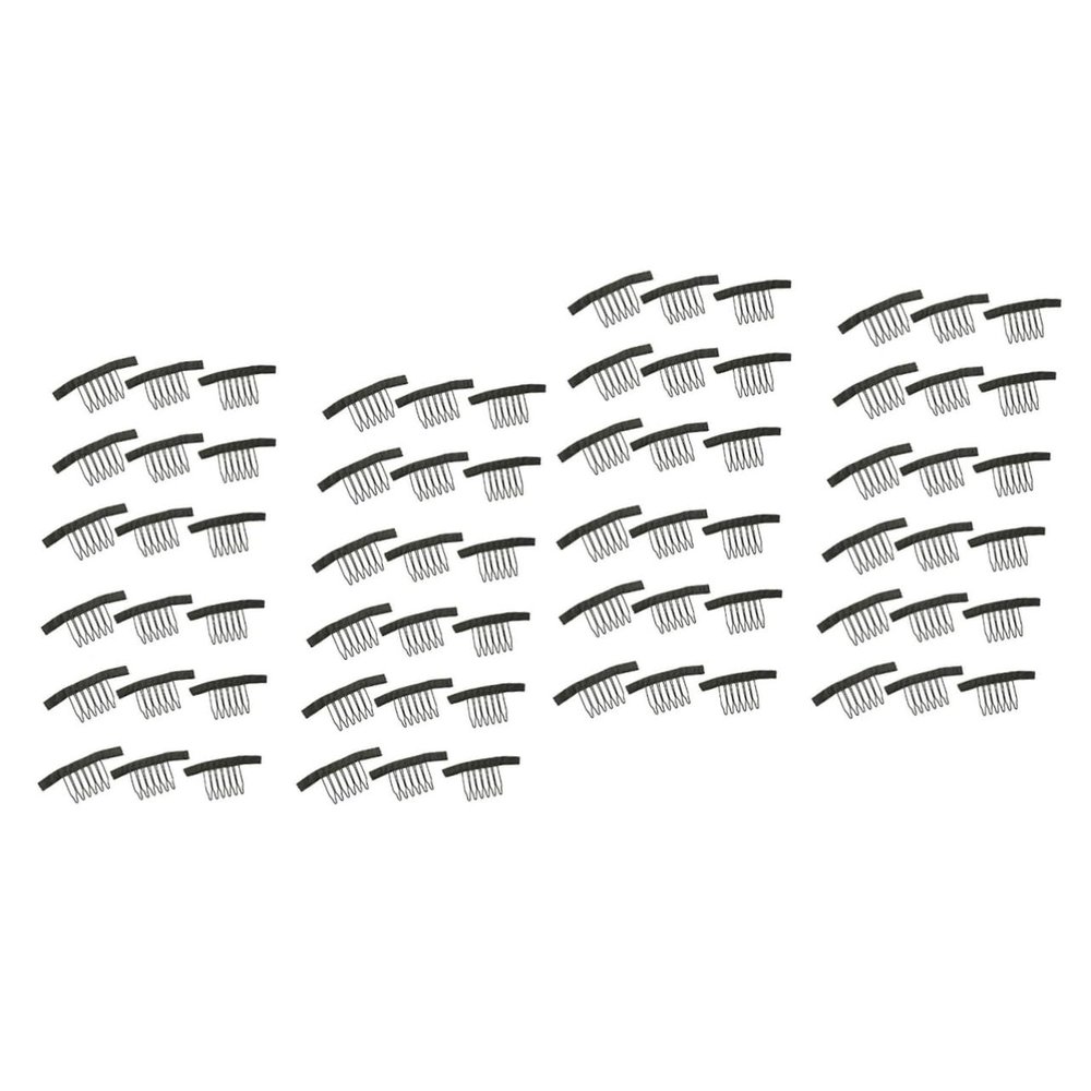 Angoily 72pcs Steel Tooth Wig Comb for Lace Caps Secure Wig Clips for Easy Application and Comfort for Styling