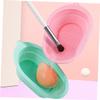3pcs Makeup Brush Cleaning Pad Brush Scrubber Cosmetic Brush Cleaner Brush Cleaning Mats Makeup Tool Cleaning Pad Makeup Tool Cleaner Brush Rinsing Pad Silicone Brush Cleaning Pad, 15.5X10.3X4.2CM view 2