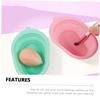 3pcs Makeup Brush Cleaning Pad Brush Scrubber Cosmetic Brush Cleaner Brush Cleaning Mats Makeup Tool Cleaning Pad Makeup Tool Cleaner Brush Rinsing Pad Silicone Brush Cleaning Pad, 15.5X10.3X4.2CM view 3