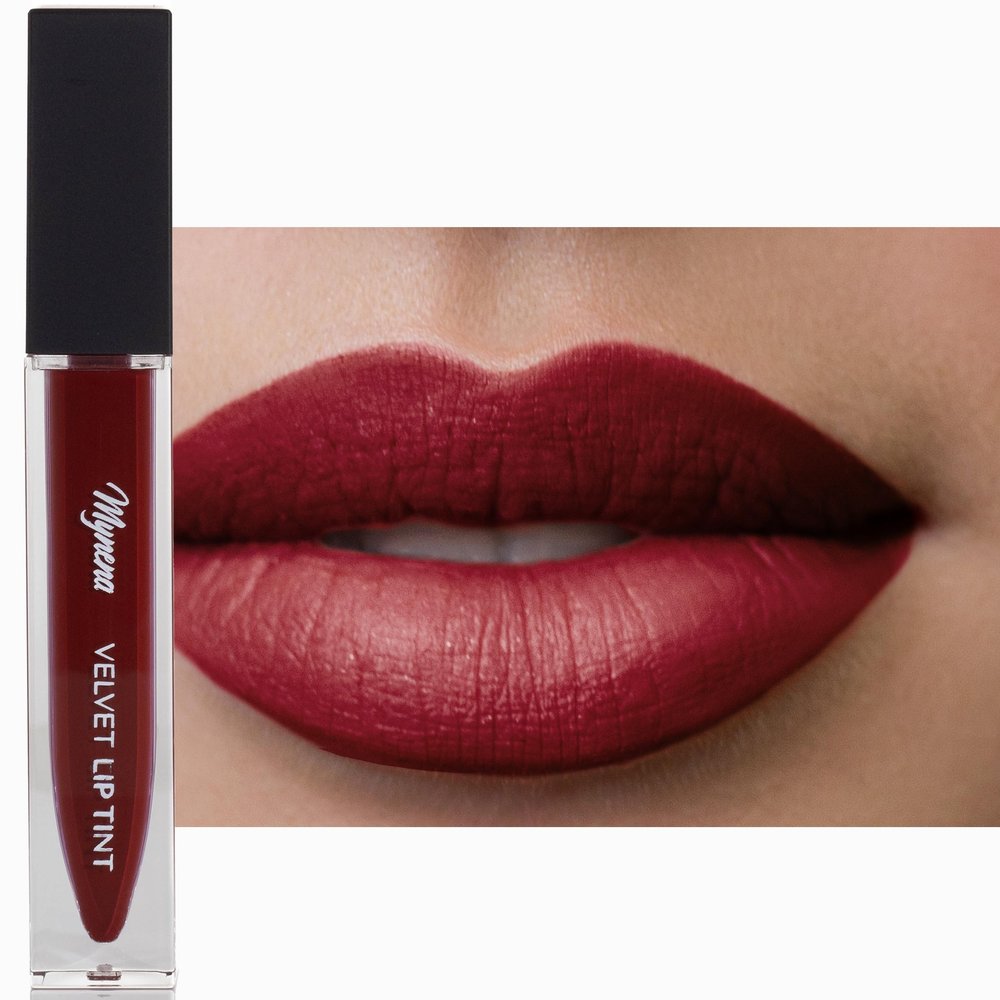 Mynena Sexy Red Red Lip Stain Long Lasting | Velvet Matte Non-Sticky No Crease or Drying Mousse Texture Liquid Lipstick | Conceals Lines for a Smooth Wrinkle-Free Pout | Soqui