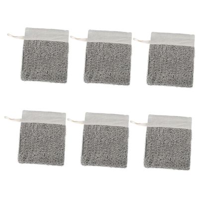 Angoily 6pcs Linen Shower Rubbing Gloves for Bath Exfoliating and Deep Cleansing Natural Soap Foaming Bag Comfortable and Washing Gloves