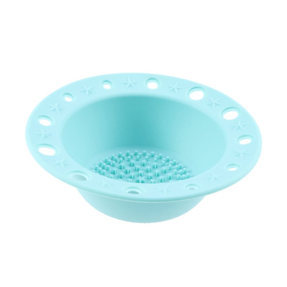 Angoily 1pc Silicone Makeup Brush Cleaning Mat Ergonomic Design Scrubber Pad for Washing Mint Green Drying and Groove Texture for Deep Cleaning