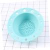 Angoily 1pc Silicone Makeup Brush Cleaning Mat Ergonomic Design Scrubber Pad for Washing Mint Green Drying and Groove Texture for Deep Cleaning view 2