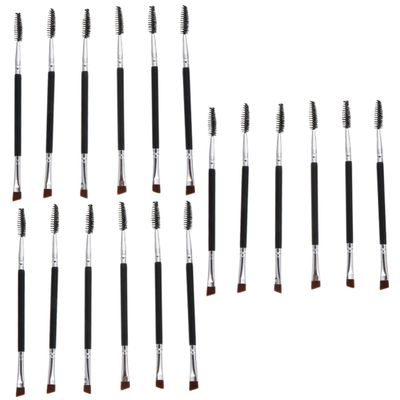 Angoily 18pcs Dual-ended Eyebrow and Eyelash Makeup Brush Includes Eyebrow Brush Spoolie Essential Tools for Lash Curling and Natural Brows