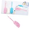 Housoutil 2pcs Long Handle Bath Flower Scrubber Body Brush Shower Brush Exfoliating Mesh Gauze Eco-Friendly Bath Sponge view 2