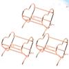 Angoily 3pcs Heart-shaped Makeup Sponge Rack Rose Gold Drying Holder for Beauty Tools Durable and Washable Cosmetic Sponge Storage Shelf Organizer for Women and Girls view 3