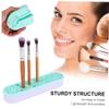 Housoutil Creative Silicone Makeup Brush Holder and Drying Rack Organizer Lightweight and Portable Cosmetic Brush Display Shelf for Travel and Home Use view 4