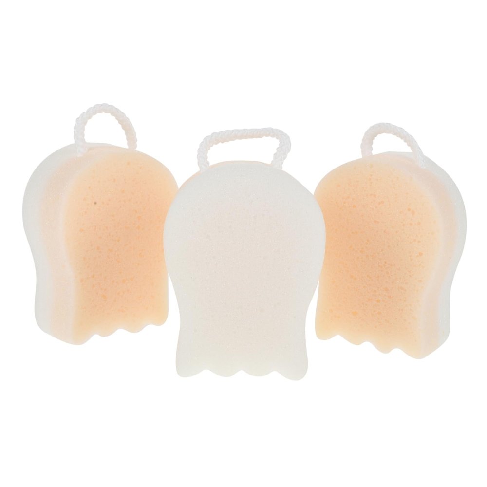 Angoily 2sets Baby Bath Brush Set Toddler Bath Sponge Scrubber Soft Gentle Daily Use Cartoon Design Easy Storage 3pcs*2
